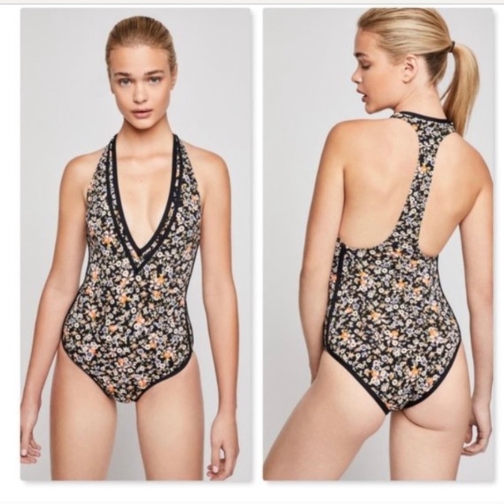 NWT BCBGeneration Floral racerback swimsuit S
